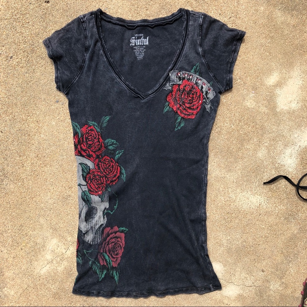 Sinful by Afflicition Shirt Womens Medium